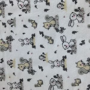 Joann Fabrics Super Snuggle Bunny Squirrel Woodland Animal Fabric Destash